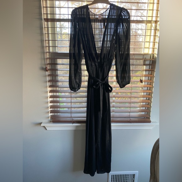 Victoria Secret Black Sparkle Sexy Sheer Jumpsuit - Picture 2 of 7